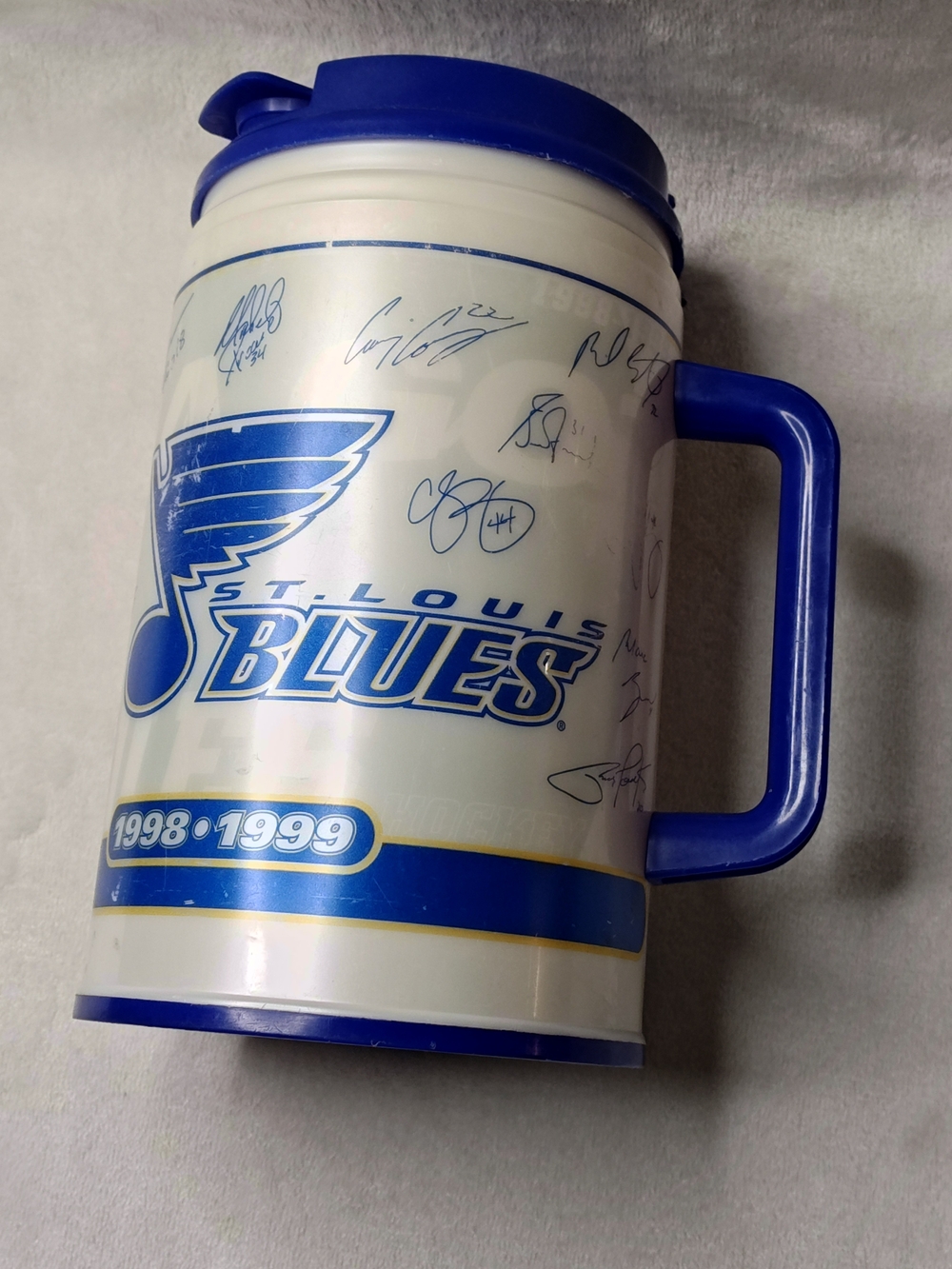 Pepsi St. Louis Blues White and Blue Insulated Travel Mug